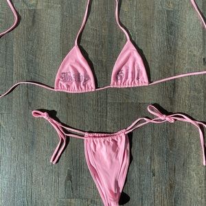 Pink Baby Girl bejeweled bikini